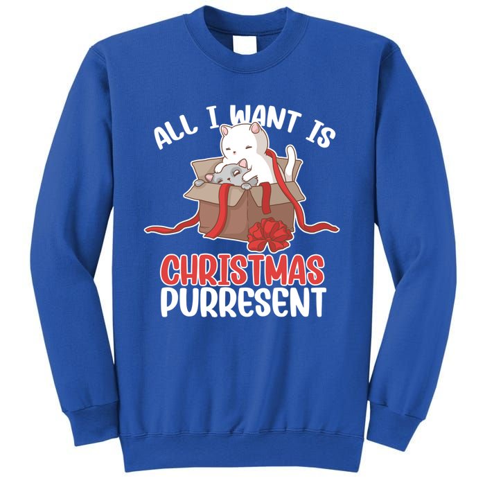 All I Want Is Christmas Purresent Kitten Cat Christmas Gift Sweatshirt