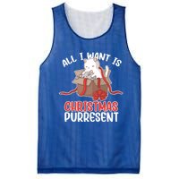 All I Want Is Christmas Purresent Kitten Cat Christmas Gift Mesh Reversible Basketball Jersey Tank