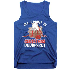 All I Want Is Christmas Purresent Kitten Cat Christmas Gift Tank Top