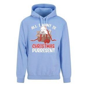 All I Want Is Christmas Purresent Kitten Cat Christmas Gift Unisex Surf Hoodie