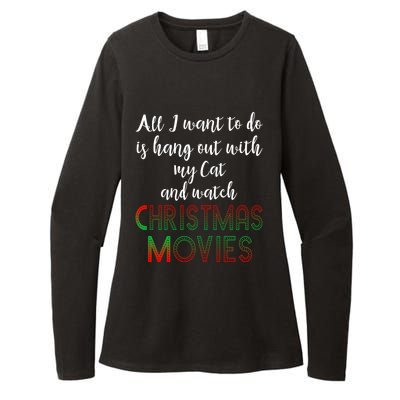 All I Want To Do Is Hang Out With My Cat Gift Womens CVC Long Sleeve Shirt