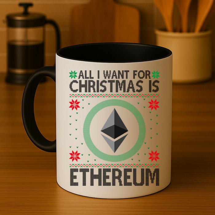 All I Want For Christmas Is Ethereum Crypto Holiday Mug