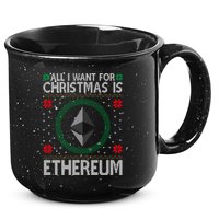 All I Want For Christmas Is Ethereum Crypto Holiday 15oz Campfire Ceramic Mug