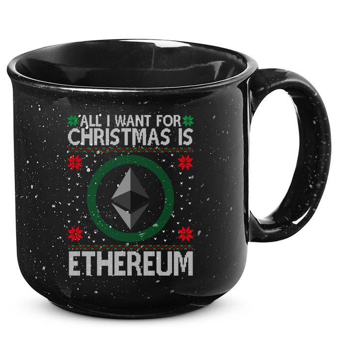 All I Want For Christmas Is Ethereum Crypto Holiday 15oz Campfire Ceramic Mug