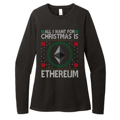 All I Want For Christmas Is Ethereum Crypto Holiday Womens CVC Long Sleeve Shirt