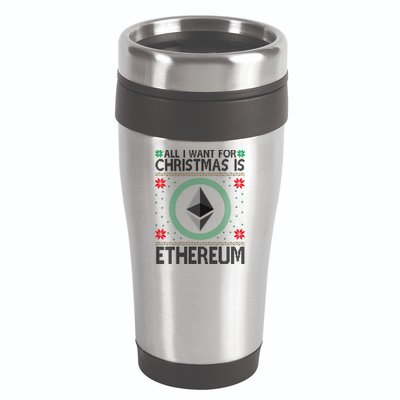 All I Want For Christmas Is Ethereum Crypto Holiday 16oz Travel Tumbler
