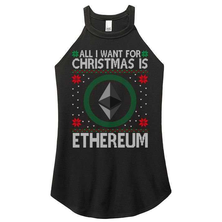 All I Want For Christmas Is Ethereum Crypto Holiday Women's Perfect Tri Rocker Tank