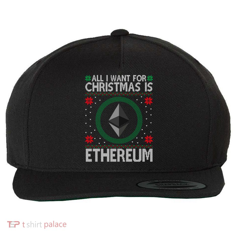 All I Want For Christmas Is Ethereum Crypto Holiday Wool Snapback Cap