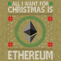 All I Want For Christmas Is Ethereum Crypto Holiday Garment-Dyed Women's Muscle Tee