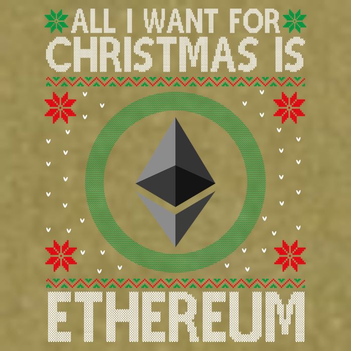 All I Want For Christmas Is Ethereum Crypto Holiday Garment-Dyed Women's Muscle Tee