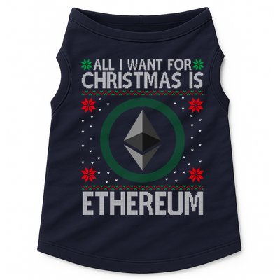 All I Want For Christmas Is Ethereum Crypto Holiday Doggie Tank
