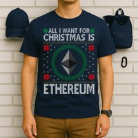 All I Want For Christmas Is Ethereum Crypto Holiday T-Shirt