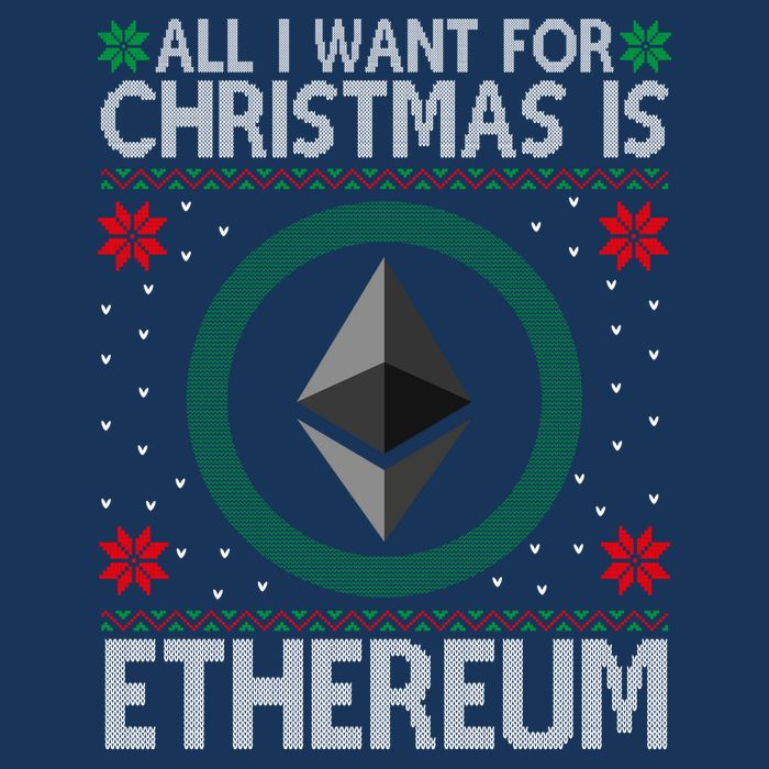 All I Want For Christmas Is Ethereum Crypto Holiday T-Shirt