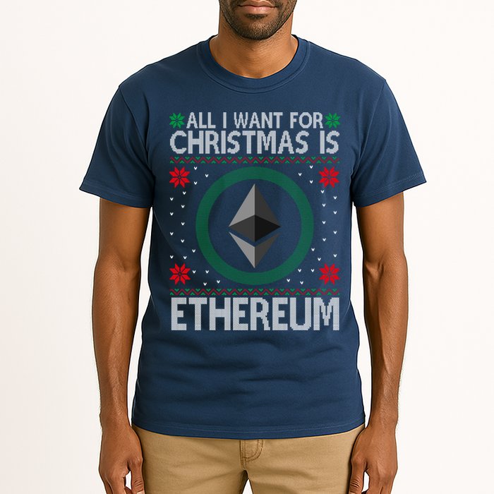 All I Want For Christmas Is Ethereum Crypto Holiday Tall T-Shirt