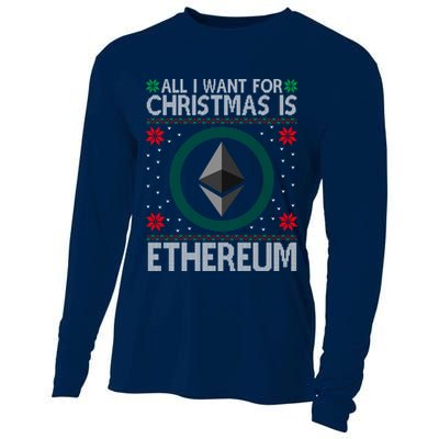 All I Want For Christmas Is Ethereum Crypto Holiday Cooling Performance Long Sleeve Crew