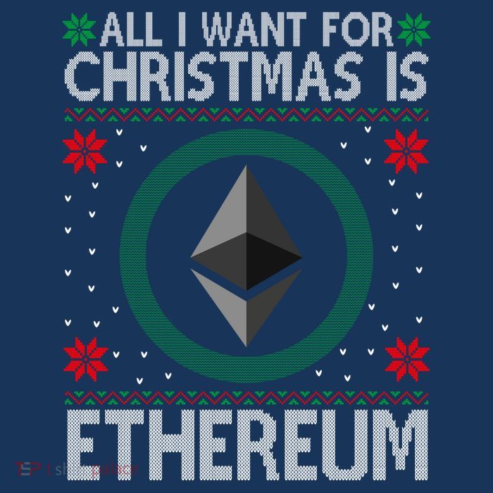 All I Want For Christmas Is Ethereum Crypto Holiday Sustainable Knit Beanie