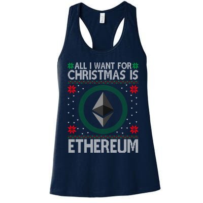 All I Want For Christmas Is Ethereum Crypto Holiday Womens Tank Top