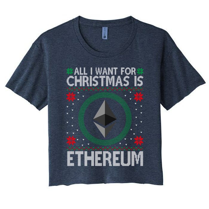 All I Want For Christmas Is Ethereum Crypto Holiday Crop Top