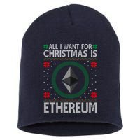 All I Want For Christmas Is Ethereum Crypto Holiday Short Acrylic Beanie