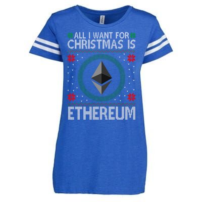 All I Want For Christmas Is Ethereum Crypto Holiday Enza Ladies Jersey Football T-Shirt