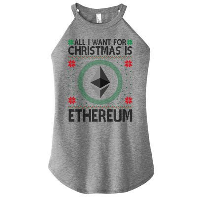 All I Want For Christmas Is Ethereum Crypto Holiday Women's Perfect Tri Rocker Tank