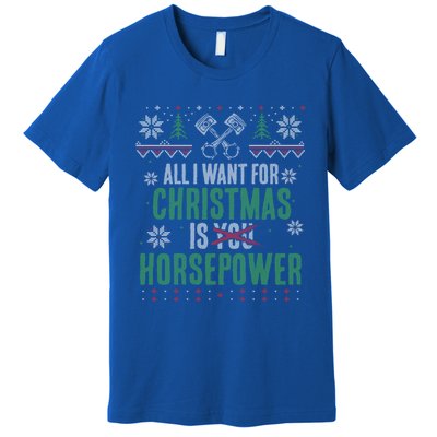 All I Want For Christmas Is Horsepower Xmas Cool Gift Premium T-Shirt