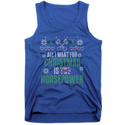 All I Want For Christmas Is Horsepower Xmas Cool Gift Tank Top