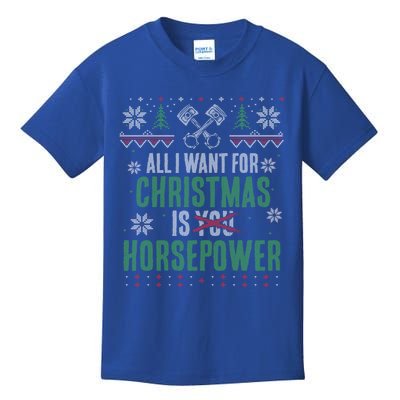 All I Want For Christmas Is Horsepower Xmas Cool Gift Kids T-Shirt