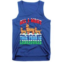 All I Want This Year Is Labrador Dog Wearing Christmas Hat Gift Tank Top