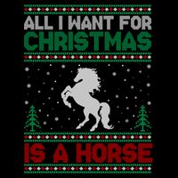 All I Want For Xmas Is A Horse Ugly Christmas Sweater Funny Gift Sustainable Bucket Hat