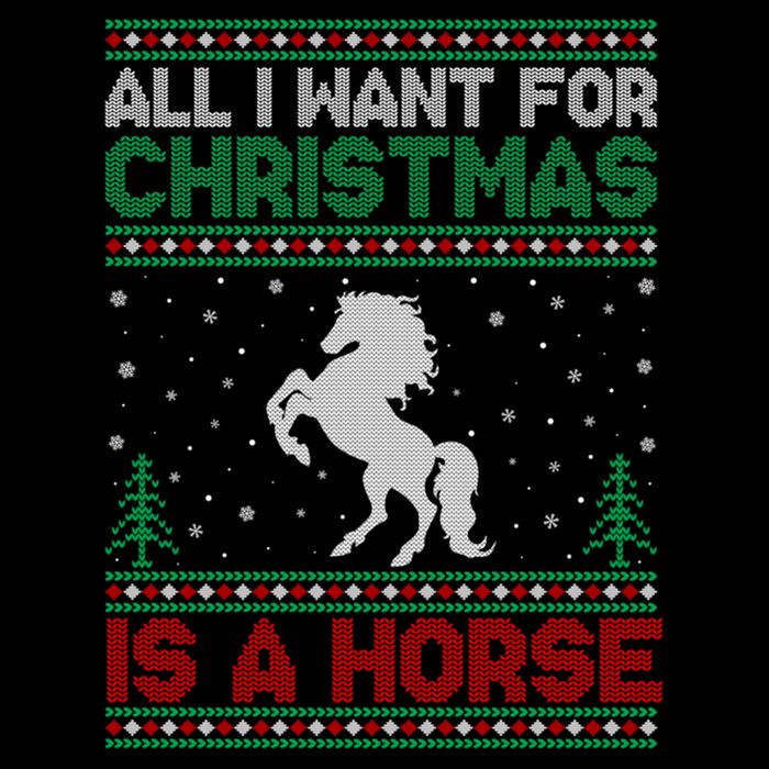 All I Want For Xmas Is A Horse Ugly Christmas Sweater Funny Gift Sustainable Bucket Hat