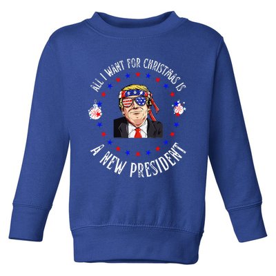 All I Want For Christmas Is A New President Trump Xmas Toddler Sweatshirt