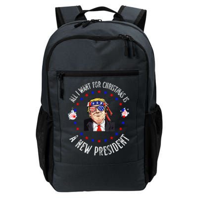 All I Want For Christmas Is A New President Trump Xmas Daily Commute Backpack