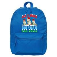 All I Want This Year Is Ragdoll Cat Wearing Christmas Hat Great Gift 16 in Basic Backpack