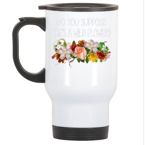 Alice In Wonderland Alice Flower Quote Stainless Steel Travel Mug