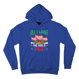 All I Want This Year Is Pigs Wearing Santa Hat Christmas Meaningful Gift Hoodie