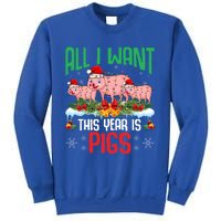 All I Want This Year Is Pigs Wearing Santa Hat Christmas Meaningful Gift Sweatshirt