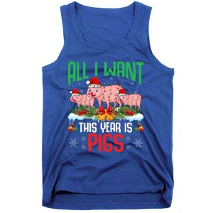 All I Want This Year Is Pigs Wearing Santa Hat Christmas Meaningful Gift Tank Top