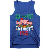 All I Want This Year Is Pigs Wearing Santa Hat Christmas Meaningful Gift Tank Top