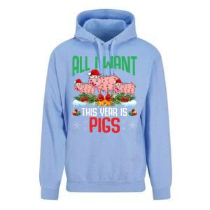 All I Want This Year Is Pigs Wearing Santa Hat Christmas Meaningful Gift Unisex Surf Hoodie