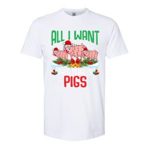 All I Want This Year Is Pigs Wearing Santa Hat Christmas Meaningful Gift Softstyle CVC T-Shirt