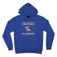 All I Want For Christmas Is A Donkey Ugly Xmas Cool Gift Hoodie