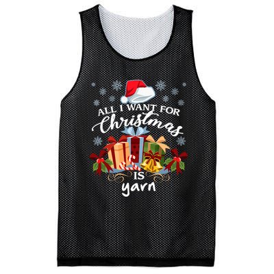 All I Want For Christmas Is Yarn Knitters Mesh Reversible Basketball Jersey Tank