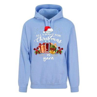 All I Want For Christmas Is Yarn Knitters Unisex Surf Hoodie