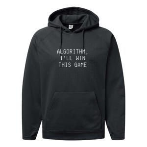 Algorithm ILl Win This Game Code Data Ai Tech Funny Performance Fleece Hoodie