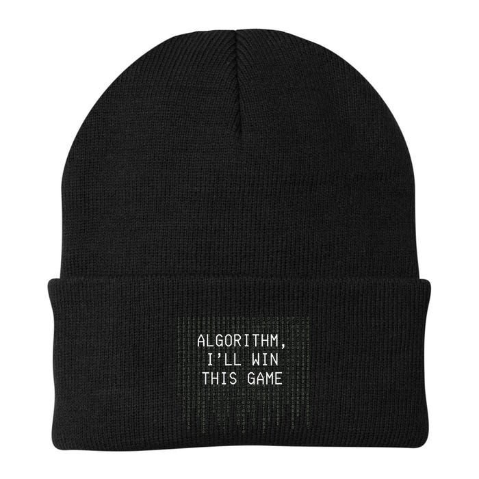Algorithm ILl Win This Game Code Data Ai Tech Funny Knit Cap Winter Beanie