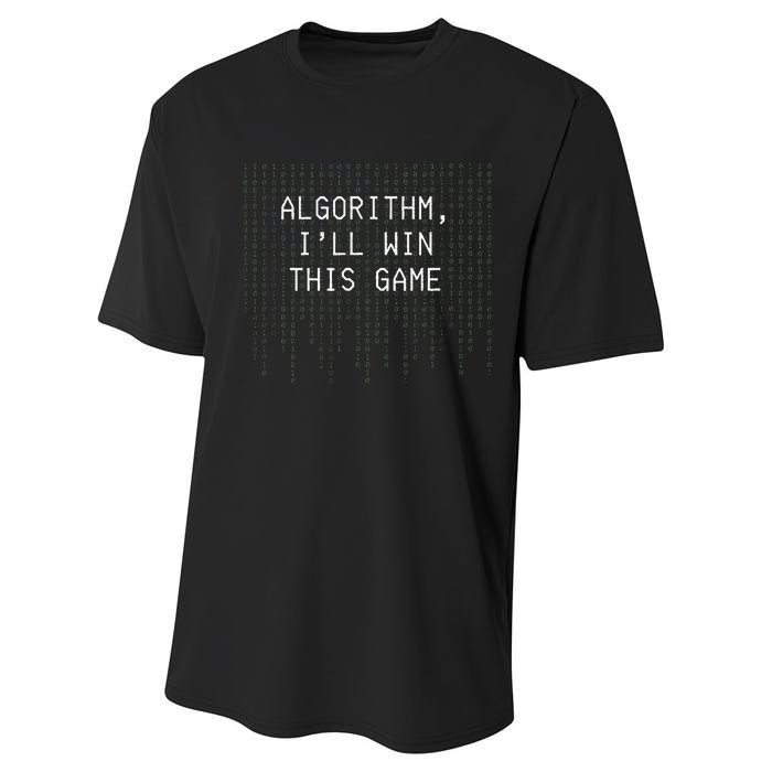 Algorithm ILl Win This Game Code Data Ai Tech Funny Performance Sprint T-Shirt