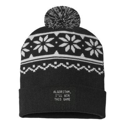 Algorithm ILl Win This Game Code Data Ai Tech Funny USA-Made Snowflake Beanie