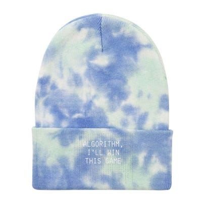 Algorithm ILl Win This Game Code Data Ai Tech Funny Tie Dye 12in Knit Beanie