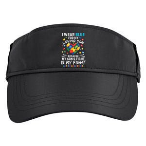 april I Wear Blue For My Son Puzzle Pieces autism Adult Drive Performance Visor